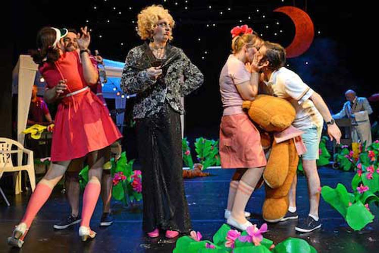 Im Kleinen Haus des Oldenburger Staatstheaters tanzten bei Charleys Tante überzeichnete Figuren auf der Bühne – mitunter auf hohen Absätzen.