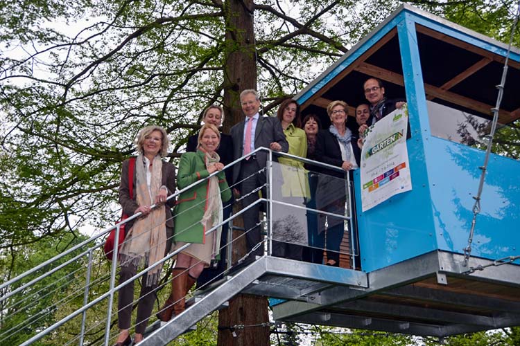 Ab sofort können die fünf Baumhäuser im Schlossgarten aufgesucht werden.