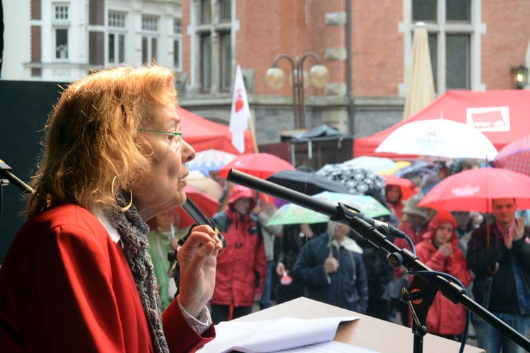DGB Maikundgebung Oldenburg: Ursula Engelen-Kefer hielt die Mai-Rede.