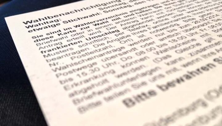 wahlbenachrichtigungskarte