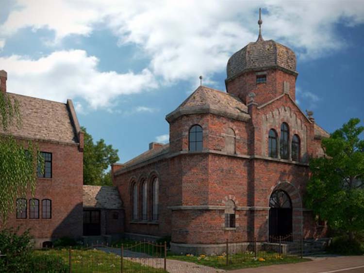 Ein Student der Jade Hochschule hat die einstige Synagoge an der Peterstraße anhand von historischen Aufnahmen am PC rekonstruiert.