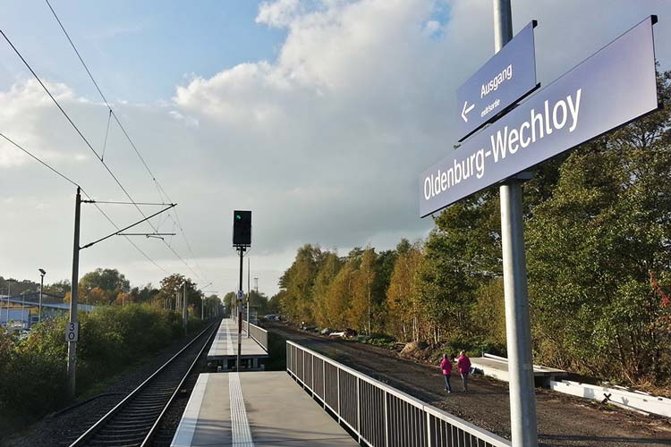 Die Eröffnung des Haltepunktes Wechloy verschiebt sich.