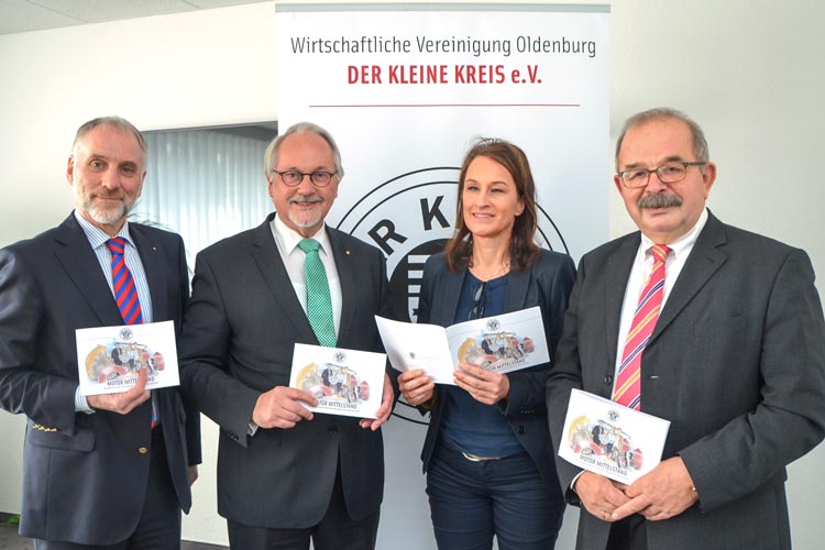 Stellten die Broschüre Motor Mittelstand vor: Jürgen Lehmann, Heinz-W. Appelhoff, Claudia Derks und Hans Kaminski.