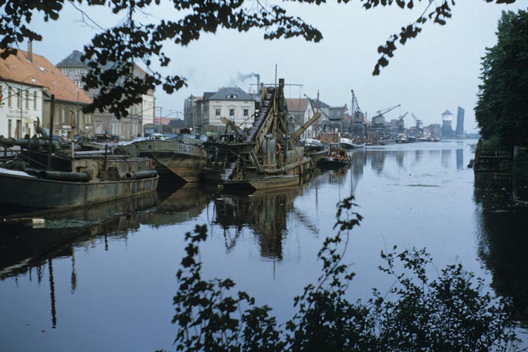 Der Oldenburger Hafen in den 1950ern.