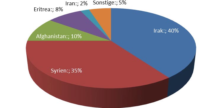 Flüchtlinge, die in Oldenburg untergebracht wurden, kommen in der Mehrheit aus dem Irak und aus Syrien.