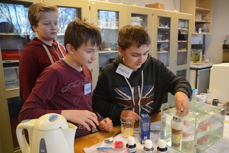 Riekert, Magnus und Patrick hatten viel Spaß und so manche Erkenntnis im Schülerlabor physiXS der Universität Oldenburg.