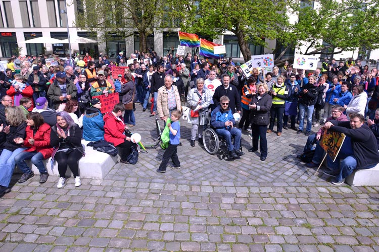 Auch im vergangenen Jahr fand im Rahmen der Inklusionswoche eine Demonstration statt. In diesem Jahr fordern die Teilnehmer ein barrierefreies Oldenburg.