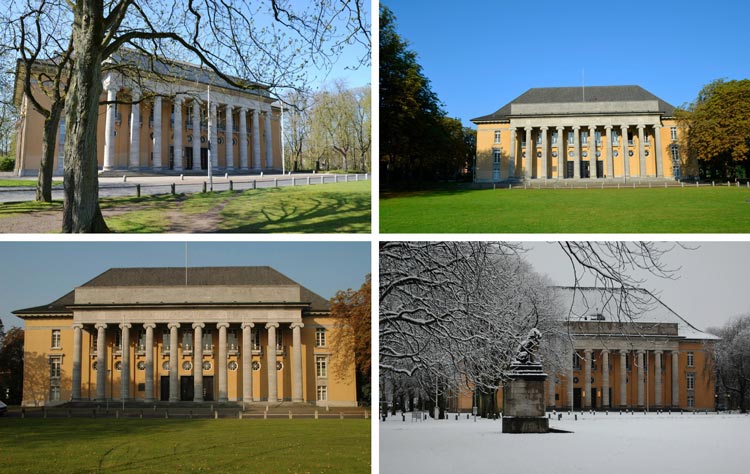 Der Alte Landtag in Oldenburg zu allen vier Jahreszeiten.