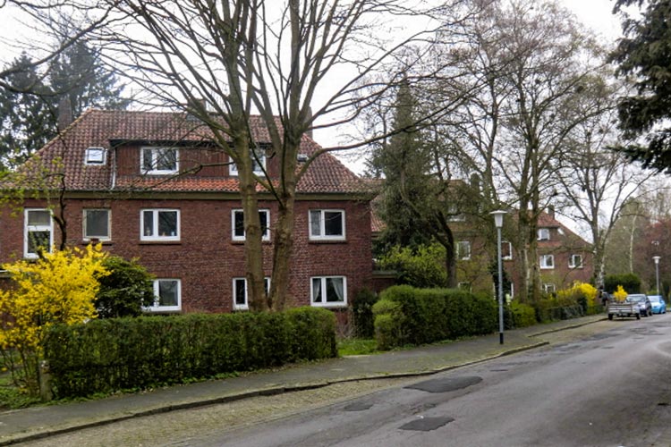 Auf Licht, Luft und Grünanlagen wurde in der Arbeitersiedlung Breslauer Straße großer Wert gelegt.