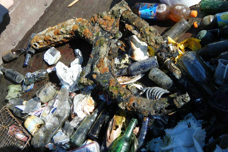 Ob verrostete Rohre, Flaschen oder Plastikmüll – in unseren Gewässern findet sich Müll aller Art wieder.