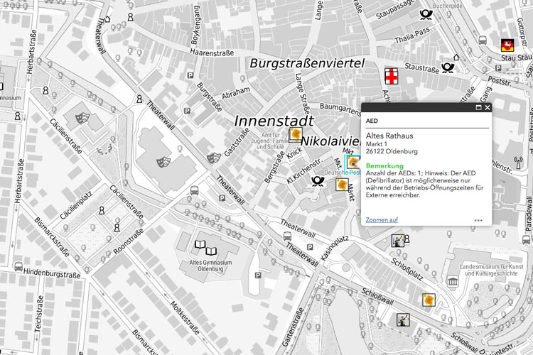 Das neue GeoPortal der Stadt Oldenburg ist online.