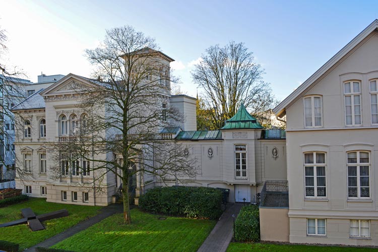 Stadtmuseum Oldenburg, Rückseite mit Villen.