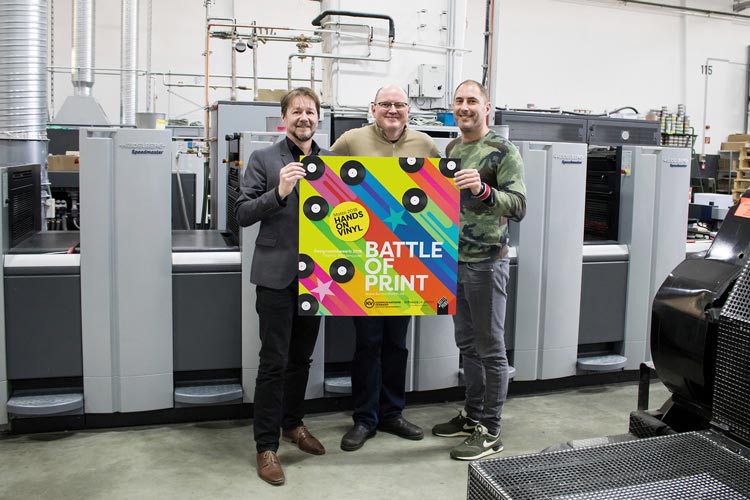 Laden zum Wettbewerb Battle of Print – Hands on Vinyl ein: Stephan Kappen, Axel Stiehler und Niclas Stürken.