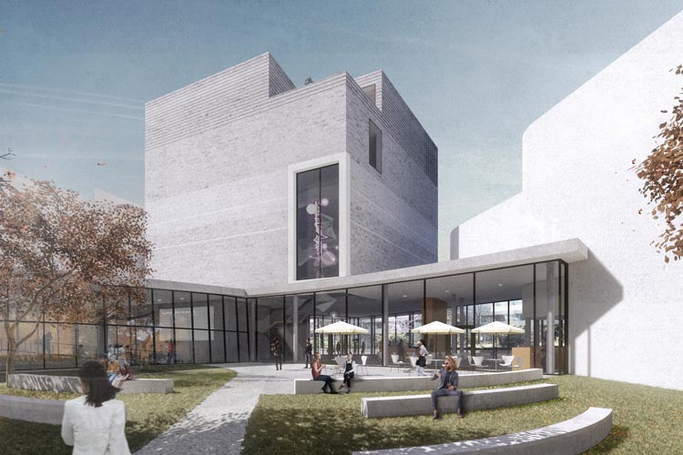 Ansicht aus dem neuen Museumsgarten.