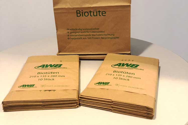 Die AWB-Papiertüten sind ab sofort erhältlich.