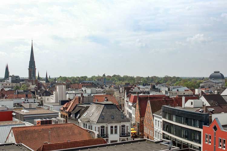 Blick auf die Oldenburger Innenstadt.