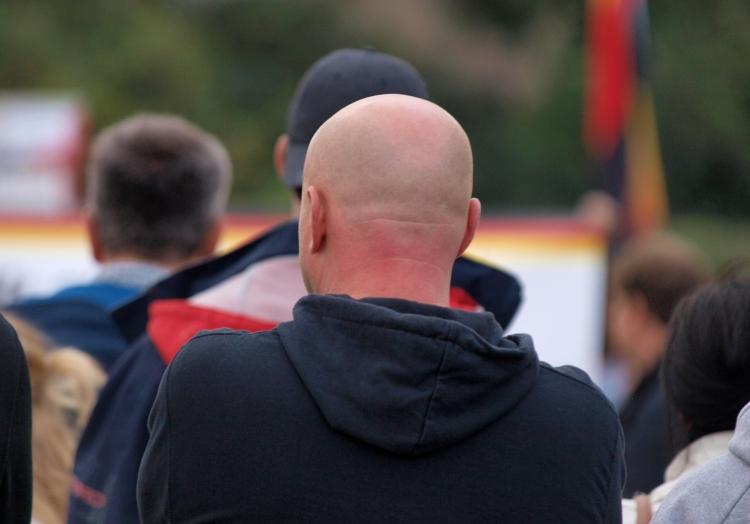 Rechtsradikaler bei Protest in Chemnitz, über dts Nachrichtenagentur