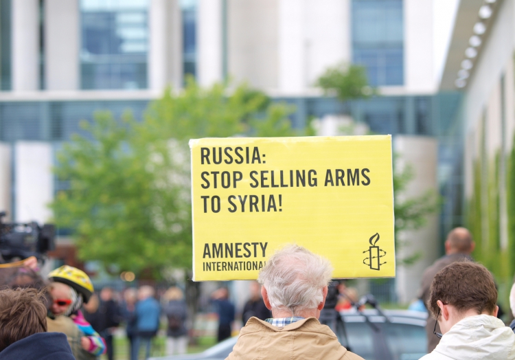 Proteste gegen Russlands Waffenlieferungen an Syrien, über dts Nachrichtenagentur