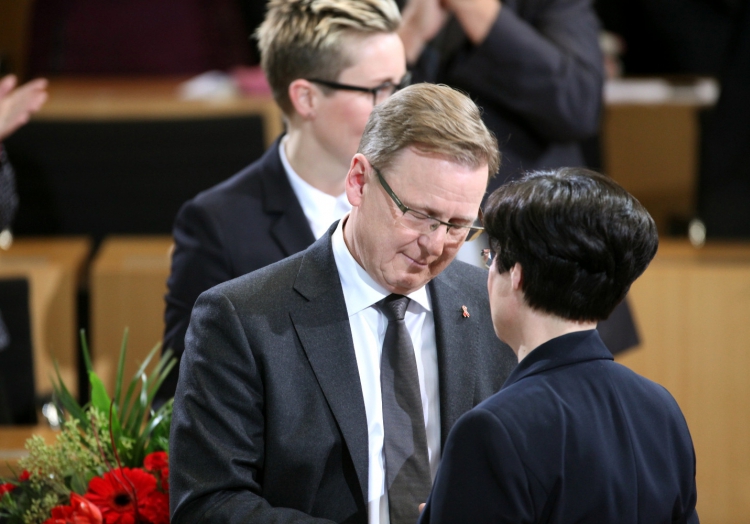 Bodo Ramelow und Christine Lieberknecht am 05.12.2014 im Erfurter Landtag, über dts Nachrichtenagentur