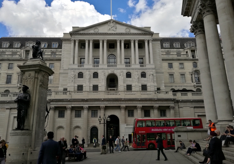 Bank of England im Finanzviertel von London, über dts Nachrichtenagentur