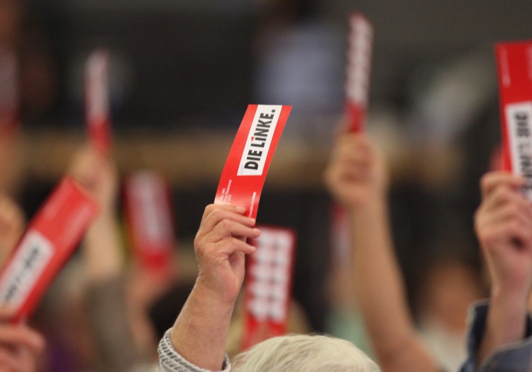 Abstimmung auf Linken-Parteitag, über dts Nachrichtenagentur