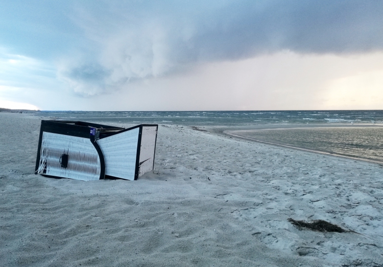 Umgekippter Strandkorb, über dts Nachrichtenagentur