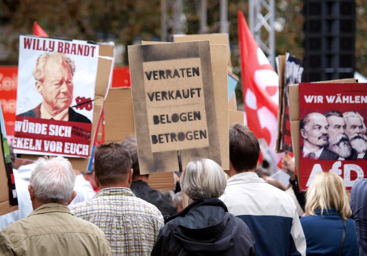 Protest von AfD-Sympathisanten, über dts Nachrichtenagentur