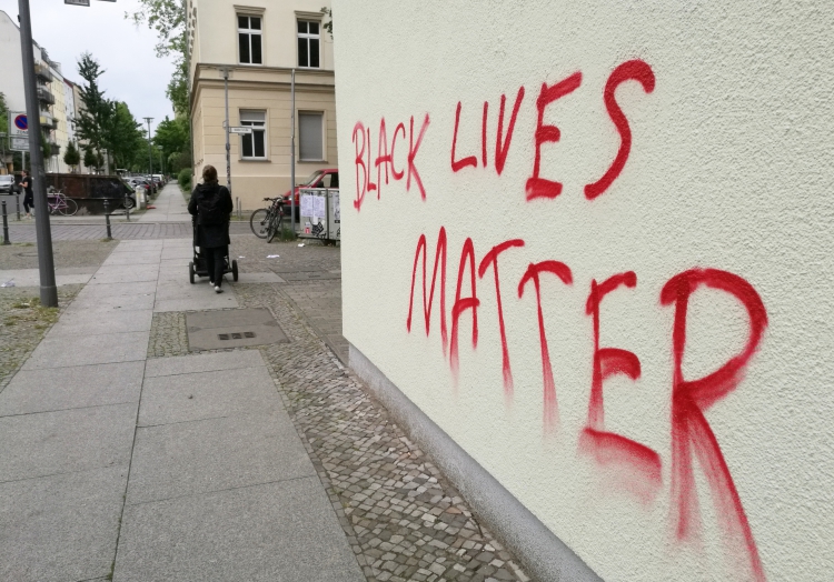 Schriftzug ´Black lives matter´, über dts Nachrichtenagentur