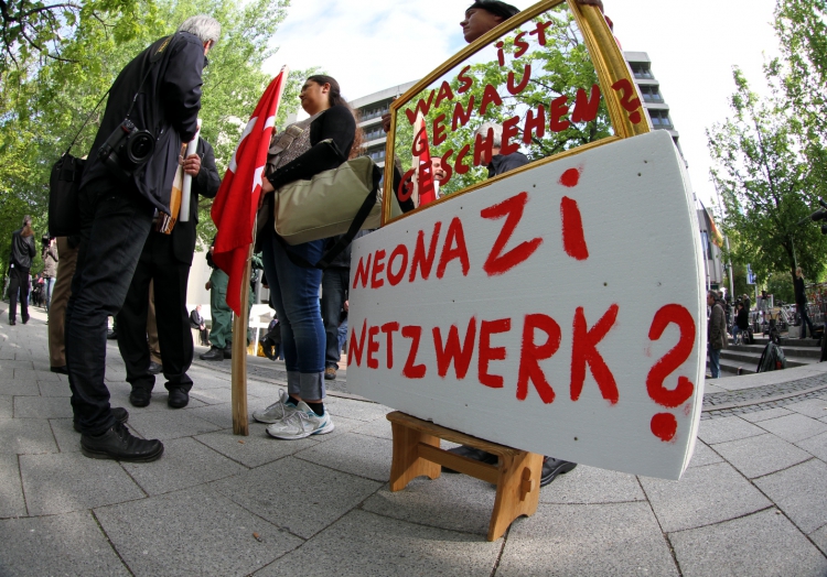 Proteste beim NSU-Prozess vor dem Strafjustizzentrum München, über dts Nachrichtenagentur