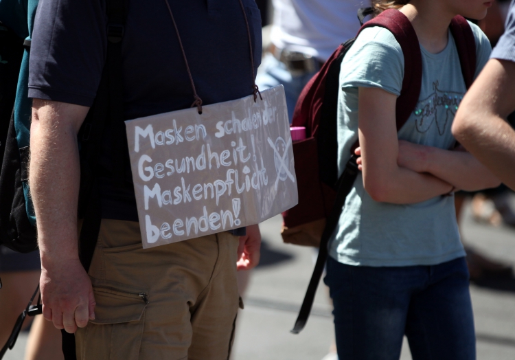 Demo von Corona-Skeptikern am 01.08.2020, über dts Nachrichtenagentur