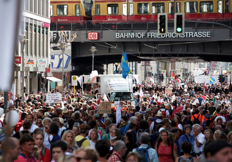 Demo von Corona-Skeptikern am 29.08.2020, über dts Nachrichtenagentur