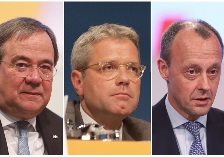Kandidaten für den CDU-Vorsitz Laschet, Röttgen und Merz, über dts Nachrichtenagentur