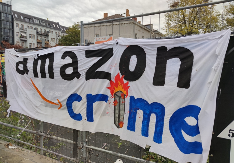 Protest gegen Amazon, über dts Nachrichtenagentur