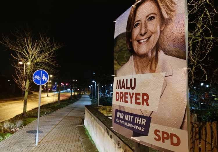 Wahlplakat zur Landtagswahl in Rheinland-Pfalz 2021, über dts Nachrichtenagentur