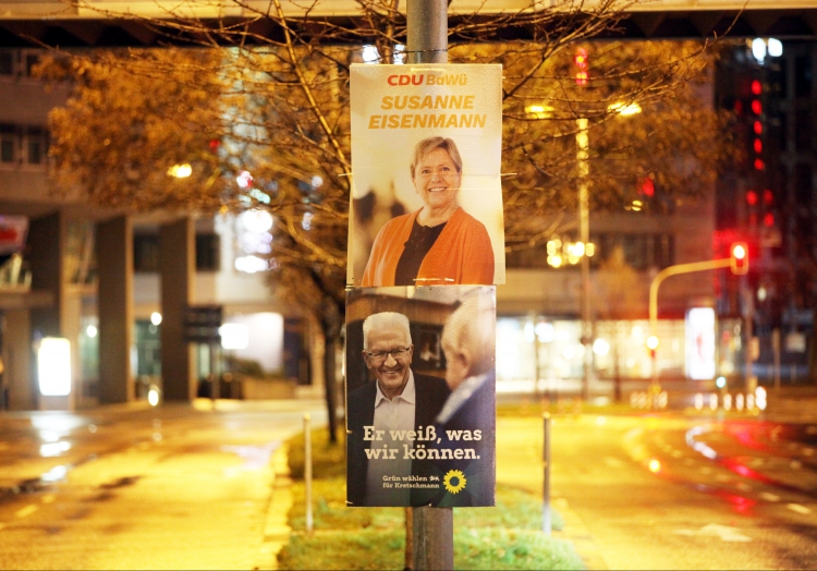 Wahlplakate zur Landtagswahl in Baden-Württemberg 2021, über dts Nachrichtenagentur