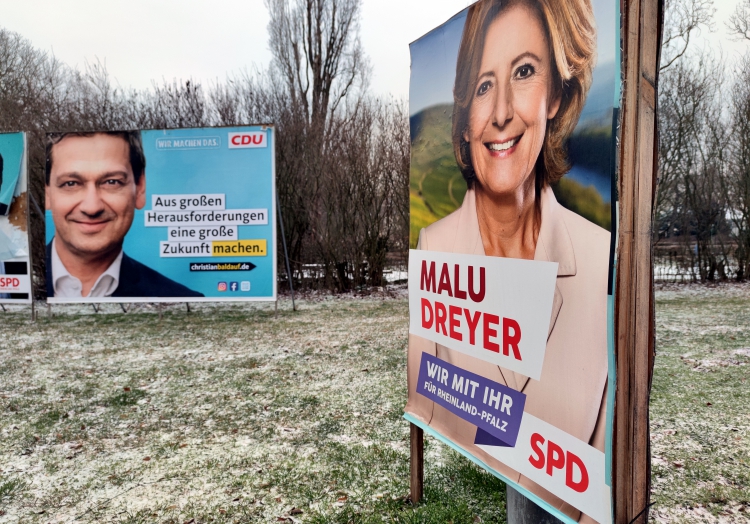 Wahlplakate zur Landtagswahl in Rheinland-Pfalz 2021, über dts Nachrichtenagentur