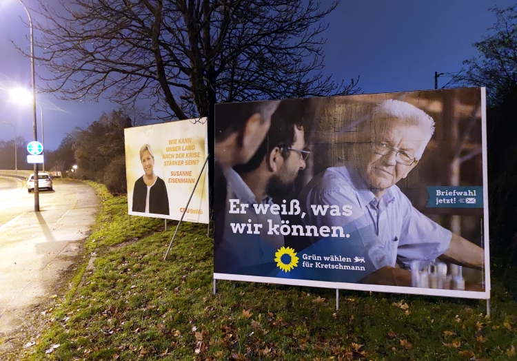 Wahlplakate zur Landtagswahl in Baden-Württemberg 2021, über dts Nachrichtenagentur