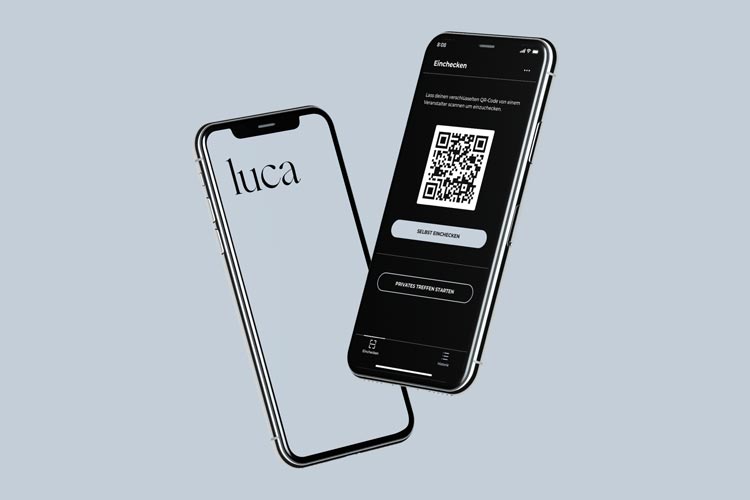 Die Luca-App funktioniert über den Austausch von Daten über einen QR-Code, den Restaurantbesitzer, Kinobetreiber oder Privatpersonen scannen können.