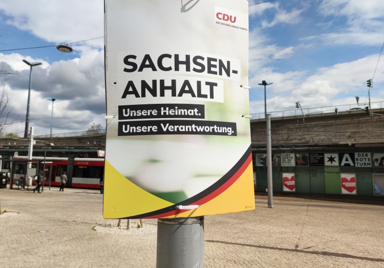 Wahlplakat zur Landtagswahl in Sachsen-Anhalt 2021, über dts Nachrichtenagentur