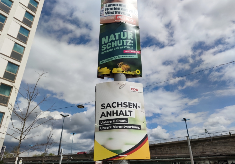 Wahlplakat zur Landtagswahl in Sachsen-Anhalt 2021, über dts Nachrichtenagentur