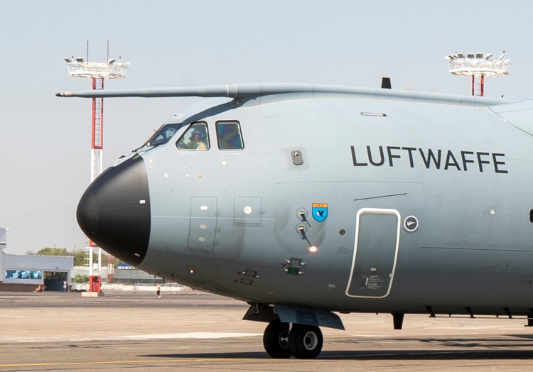 Transportflugzeug Airbus A400M der Bundeswehr, GAF,  Text: über dts Nachrichtenagentur