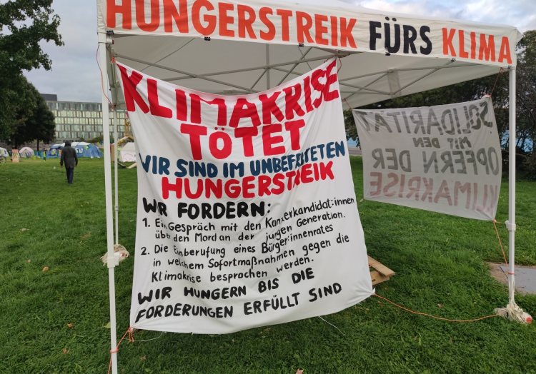 Hungerstreik-Camp, über dts Nachrichtenagentur