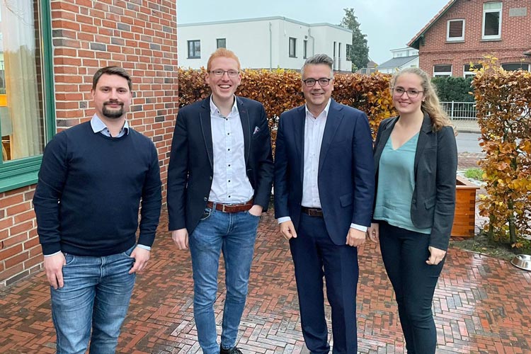 Der neue CDU-Vorstand (von links): Niklas Howad, Michael Schilling, Christoph Baak und Annika Eickhoff.