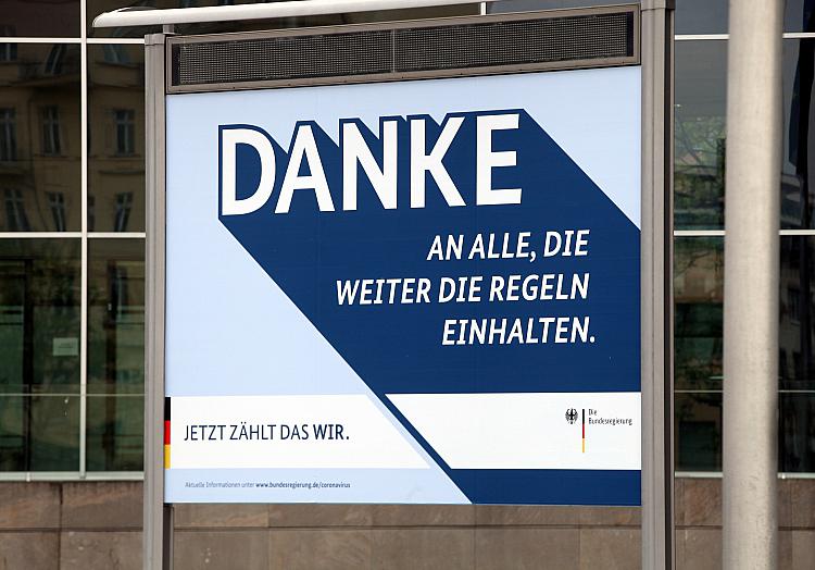 Werbung der Bundesregierung in Coronakrise, über dts Nachrichtenagentur