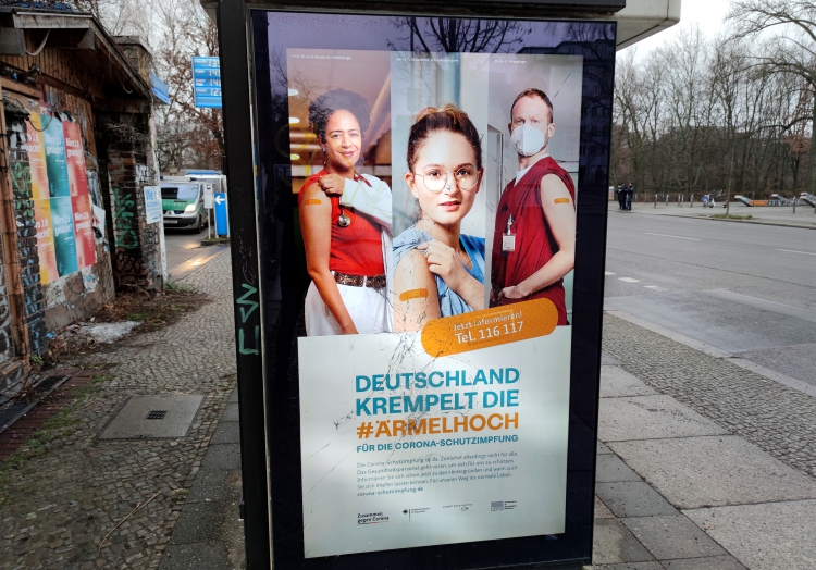 Werbung für Impfkampagne, über dts Nachrichtenagentur