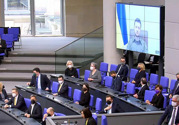 Wolodymyr Selenskyj am 17.03.2022 bei Videoansprache im Bundestag, über dts Nachrichtenagentur