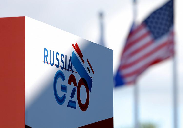 USA-Flagge auf dem G20-Gipfel in St. Petersburg, über dts Nachrichtenagentur