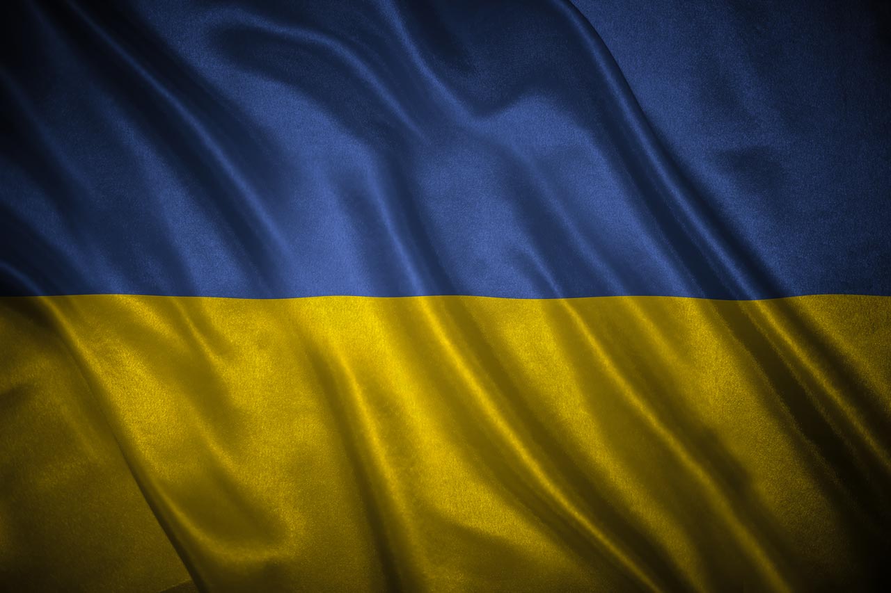 Flagge der Ukraine.