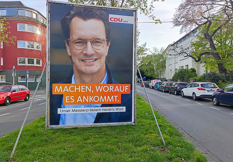 CDU-Plakat zur NRW-Landtagswahl 2022, über dts Nachrichtenagentur