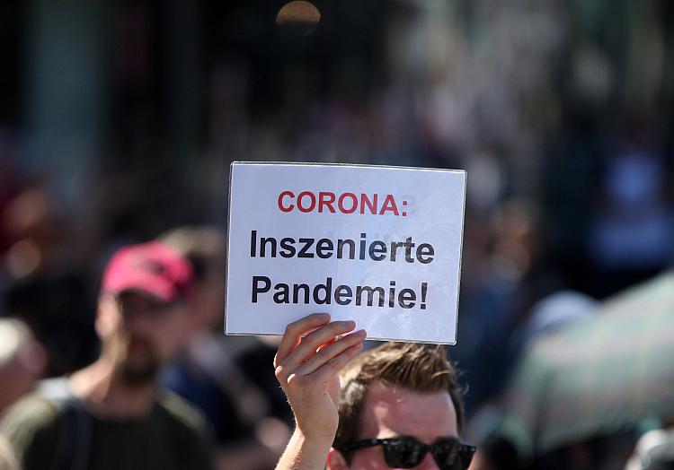 Demo von Corona-Skeptikern, über dts Nachrichtenagentur